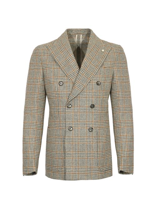 Giacca doppiopetto in lana Principe di Galles Lubiam 1911 | 52693 26862